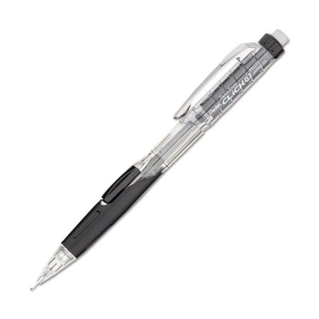 Pentel Pentel, TWIST-ERASE CLICK MECHANICAL PENCIL, 0.7 MM, HB No 2.5, BLACK LEAD, BLACK BARREL PD277TA